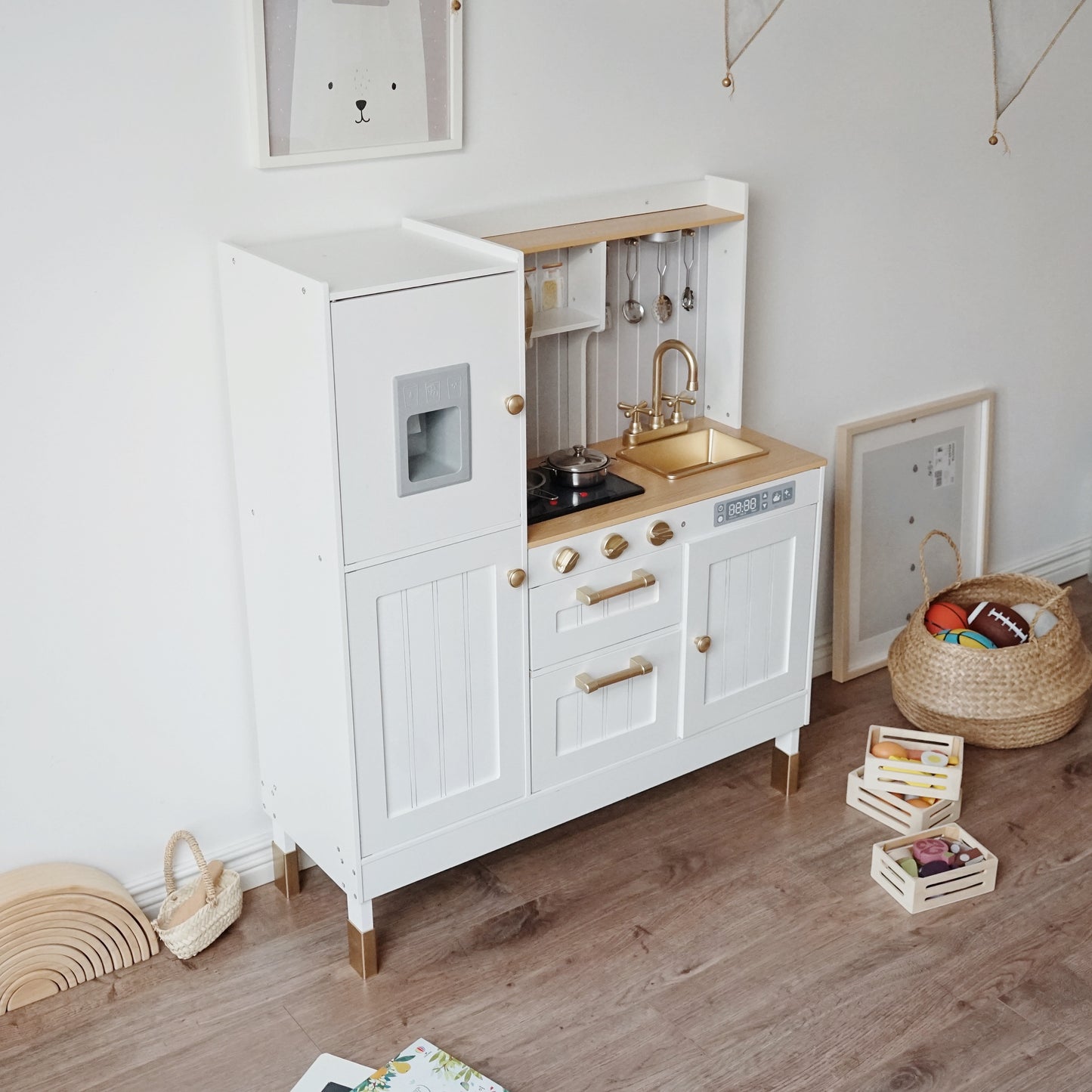 Modern Wooden Play Kitchen