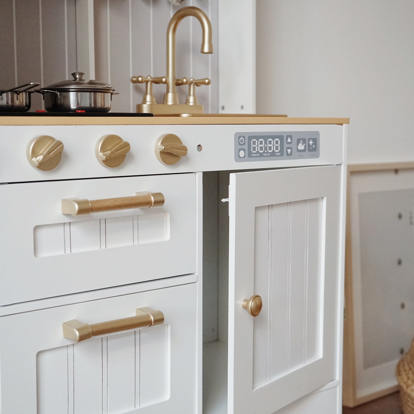 Modern Wooden Play Kitchen