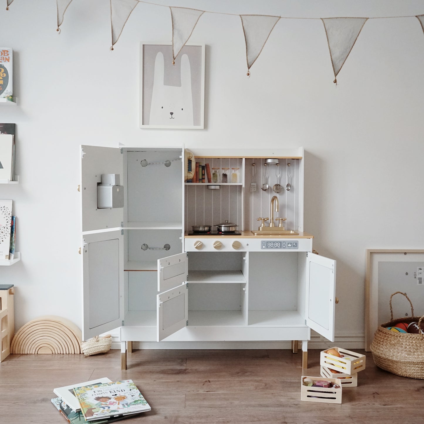 Modern Wooden Play Kitchen
