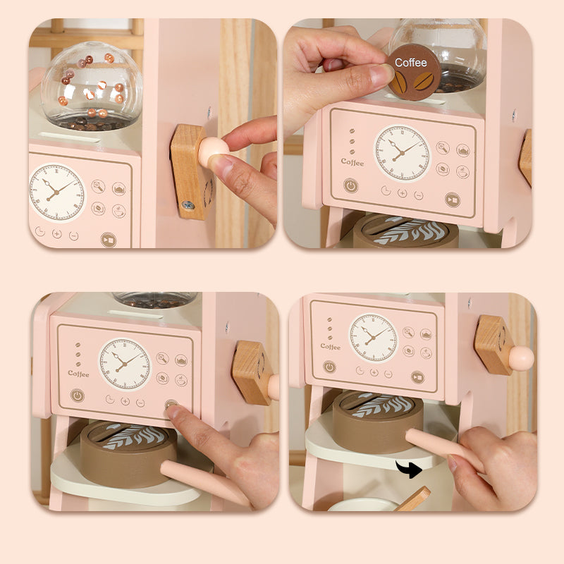 Pastel Pink Wooden Play Kitchen