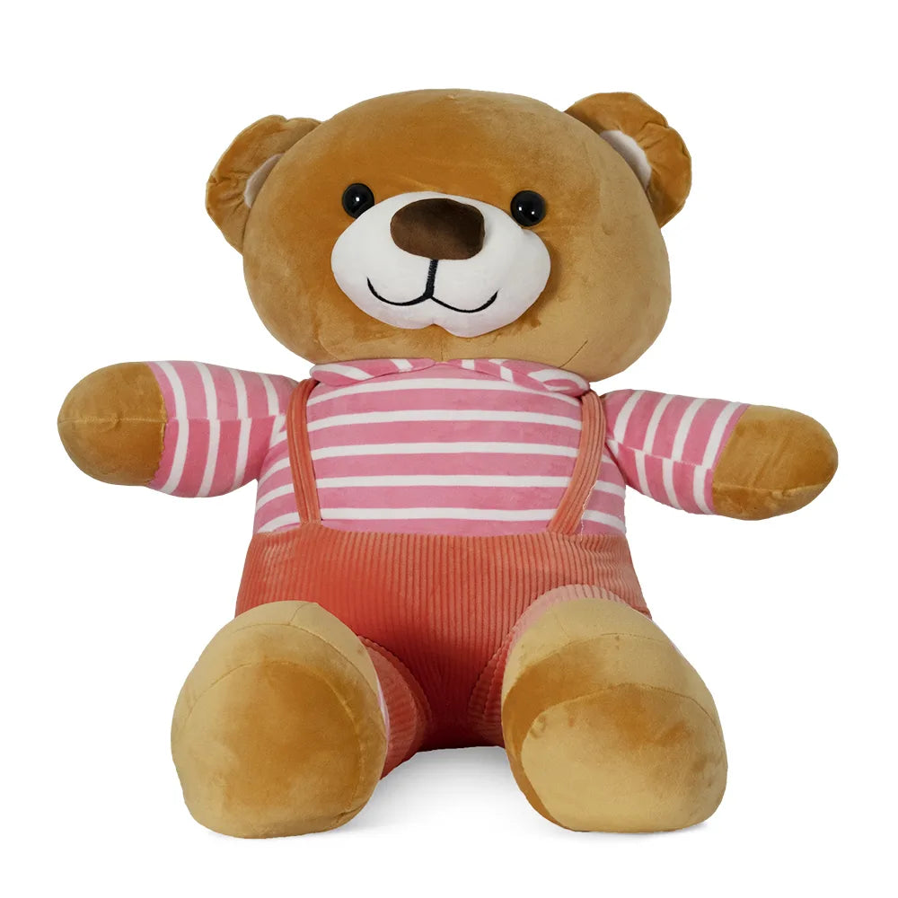 Teddy Bear in Pink Overalls