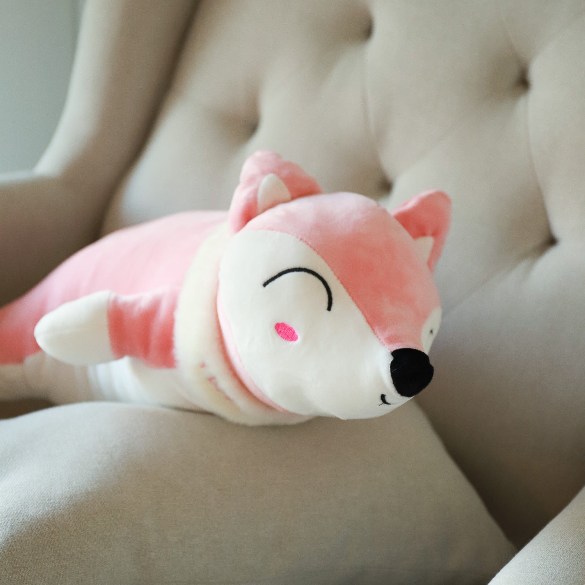 Pink fox plush online