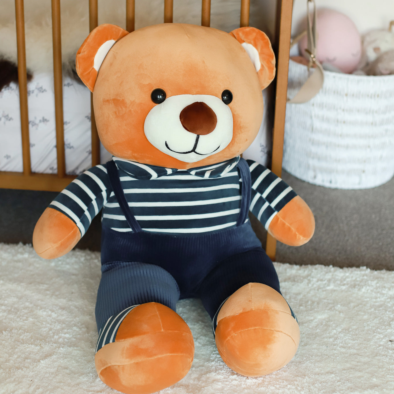 Teddy Bear in Blue Overalls